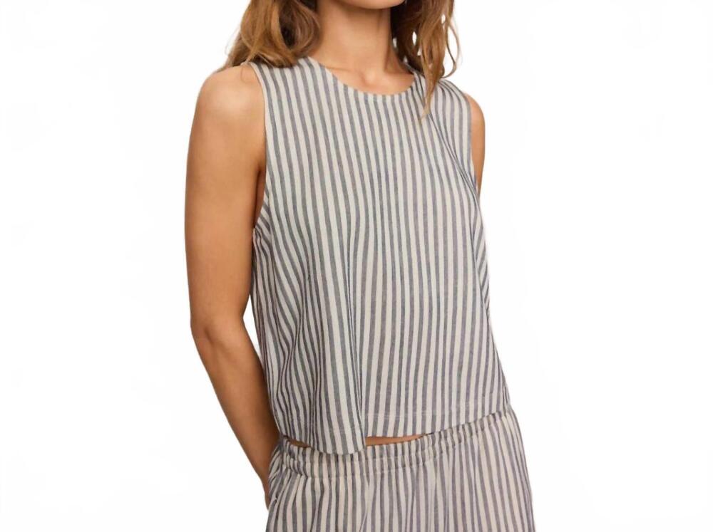 NEW Z SUPPLY sloane knit striped tank top in eclipse
